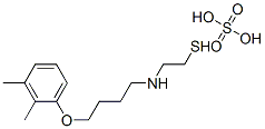 2-[4-(2,3-キシリルオキシ)ブチル]アミノエタンチオールスルファート 化学構造式