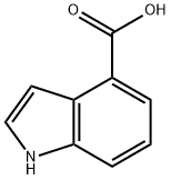 吲哚-4-羧酸 结构式