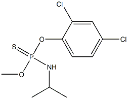 (+)-N-イソプロピルホスホルアミドチオ酸O-(2,4-ジクロロフェニル)O-メチル 化学構造式