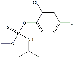 (-)-N-(1-Methylethyl)phosphoramidothioic acid O-methyl O-(2,4-dichlorophenyl) ester 结构式