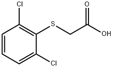 (2,6-ジクロロフェニルチオ)酢酸 化学構造式