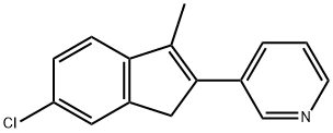 3-(6-クロロ-3-メチル-1H-インデン-2-イル)ピリジン 化学構造式