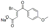 (Z)-3-(p-アニソイル)-3-ブロモアクリル酸ナトリウム 化学構造式