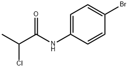 N-(4-ブロモフェニル)-2-クロロプロパンアミド 化学構造式