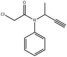 2-クロロ-N-(1-メチル-2-プロピニル)-N-フェニルアセトアミド 化学構造式