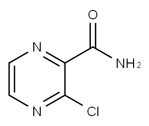2-氯-3-酰胺吡嗪, 21279-62-9, 结构式