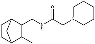 N-Methyl-N-(3-methyl-2-norbornylmethyl)-1-piperidinecarboxamide Struktur