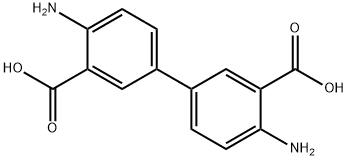 4,4'-ジアミノビフェニル-3,3'-ジカルボン酸 化学構造式