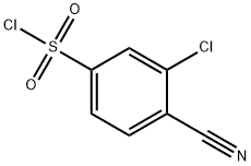 3-Chloro-4-cyano-benzenesulfonyl chloride Structure