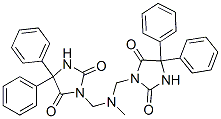 3,3'-(Methyliminobismethylene)bis(5,5-diphenylimidazolidine-2,4-dione) Struktur