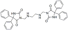 3,3'-(エチレンビスイミノビスメチレン)ビス(5,5-ジフェニル-2,4-イミダゾリジンジオン) 化学構造式