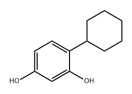 4-シクロヘキシルレゾルシノール 化学構造式