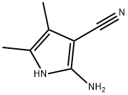 2-氨基-3-氰基-4,5-二甲基吡咯, 21392-51-8, 结构式