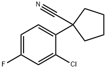 1-(2-氯-4-氟苯基)环戊腈, 214262-92-7, 结构式