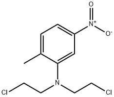 N,N-ビス(2-クロロエチル)-5-ニトロ-2-メチルアニリン 化学構造式