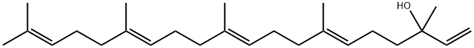 (6E,10E,14E)-3,7,11,15,19-ペンタメチル-1,6,10,14,18-イコサペンタエン-3-オール 化学構造式