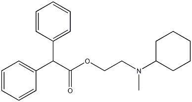 Diphenylacetic acid 2-(cyclohexylmethylamino)ethyl ester 结构式