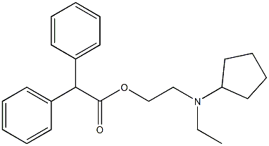 ジフェニル酢酸2-[(2-シクロペンチルエチル)アミノ]エチル 化学構造式