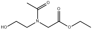 Glycine,  N-acetyl-N-(2-hydroxyethyl)-,  ethyl  ester Structure