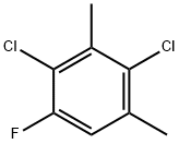 2,4-DICHLORO-1-FLUORO-3,5-DIMETHYL-BENZENE Structure