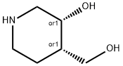cis-4-(Hydroxymethyl)piperidin-3-ol 结构式