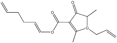 (+)-5-[(1E,3E)-1,3-Hexadienyl]-4-methoxy-5-methyl-3-[(E)-1-oxo-2-butenyl]furan-2(5H)-one Structure