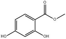 2,4-ジヒドロキシ安息香酸メチル 化学構造式