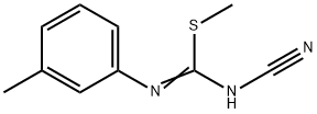 1-シアノ-2-メチル-3-(3-メチルフェニル)イソチオ尿素 化学構造式
