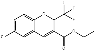 Ethyl 6-chloro-2-(trifluoromethyl)-2H-chromene-3-carboxylate Struktur