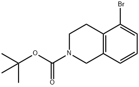 N-BOC-5-溴-1,2,3,4-四氢异喹啉 结构式