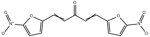 双(5-硝基-2-呋喃亚甲基)丙酮 结构式