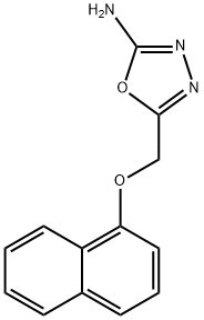 5-((1-ナフチルオキシ)メチル)-1,3,4-オキサジアゾール-2-アミン 化学構造式