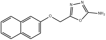 5-[(2-NAPHTHYLOXY)METHYL]-1,3,4-OXADIAZOL-2-AMINE 结构式