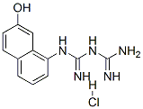 1-(7-hydroxy-1-naphthyl)biguanide hydrochloride Structure