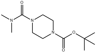 tert-Butyl 4-(dimethylcarbamoyl)piperazine-1-carboxylate, 1-(tert-Butoxycarbonyl)-4-(dimethylcarbamoyl)piperazine, 215453-81-9, 结构式