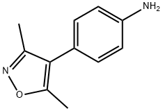 4-(3,5-二甲基异噁唑-4-基)苯胺, 2155-99-9, 结构式