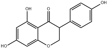 4H-1-Benzopyran-4-one, 2,3-dihydro-5,7-dihydroxy-3-(4-hydroxyphenyl)- Struktur