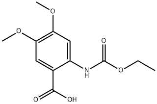 2-[(ethoxycarbonyl)amino]-4,5-dimethoxybenzoic acid Struktur