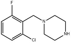 1-(2-クロロ-6-フルオロベンジル)ピペラジン 化学構造式