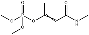 りん酸ジメチル=[1-メチル-3-オキソ-3-(メチルアミノ)-1-プロペニル] 化学構造式