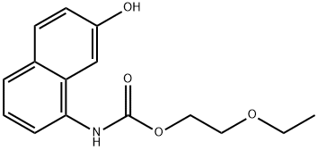 7-ヒドロキシ-1-ナフタレンカルバミド酸2-エトキシエチル 化学構造式