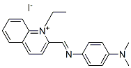 2-[[[4-(ジメチルアミノ)フェニル]イミノ]メチル]-1-エチルキノリニウム・ヨージド 化学構造式