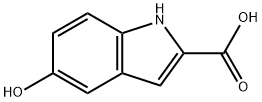 5-ヒドロキシ-1H-インドール-2-カルボン酸 化学構造式
