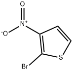 2-ブロモ-3-ニトロチオフェン 化学構造式