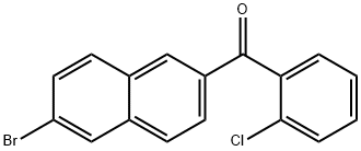 6-溴-2-(2-氯苯甲酰)萘 结构式