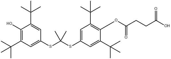 4-[4-[2-(4-hydroxy-3,5-ditert-butyl-phenyl)sulfanylpropan-2-ylsulfanyl]-2,6-ditert-butyl-phenoxy]-4-oxo-butanoic acid Structure