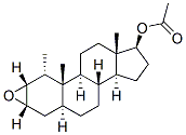 Androstan-17-ol, 2,3-epoxy-1-methyl-, acetate, (1alpha,2beta,3beta,5al pha,17beta)- Struktur