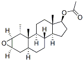 Androstan-17-ol, 2,3-epoxy-1-methyl-, acetate, (1alpha,2alpha,3alpha,5 alpha,17beta)- Structure