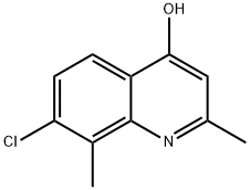 7クロロ2，8ジメチル4ヒドロキシキノリン 化学構造式