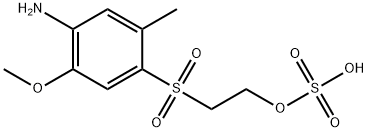 硫酸水素2-[(4-アミノ-5-メトキシ-2-メチルフェニル)スルホニル]エチル 化学構造式